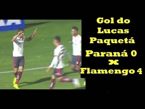 Gol do Lucas Paquetá - Paraná 0 x 4 Flamengo - Brasileirão 2018 - Gol do Paquetá