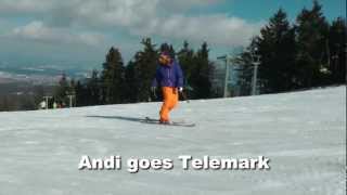 preview picture of video 'Andi goes Telemark at snowbay'