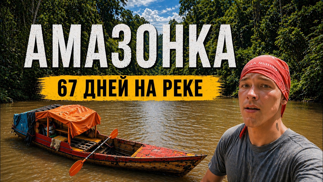 Traveling the Amazon. 67 days on the river. @Got1Try - Siberian in a canoe [Subtitles]