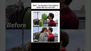 Download lagu WAIT... the Zendaya & Tom Holland Spider-Man kiss was CGI?! #tomholland #zendaya #brandnewday mp3
