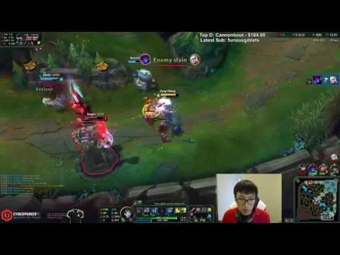 League Of Legends S6 — Doublelift as Jhin Tahm Kench vs Caitlyn Janna Bot  Full Gameplay