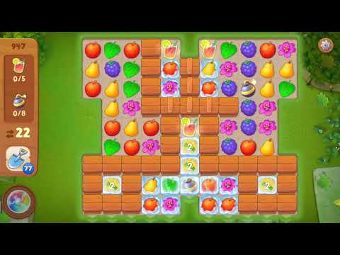 Gardenscapes Level 947 Walkthrough "No Boosters Used"