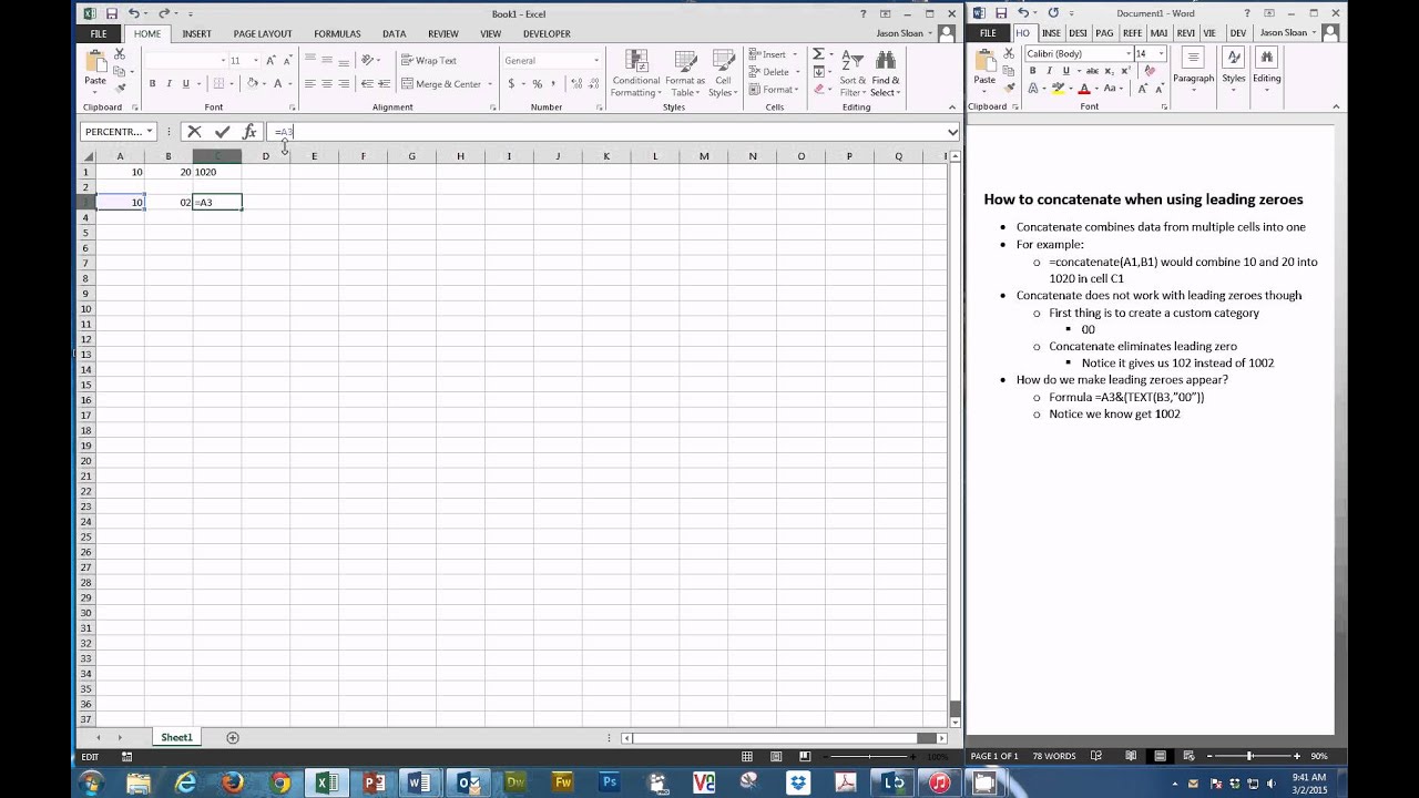 Concatenate Leading Zeroes