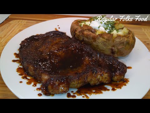 Blackened Rib-Eye w/ Molasses Pan Sauce