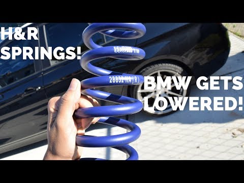 BMW F30 LOWERED ON H&R SPRINGS
