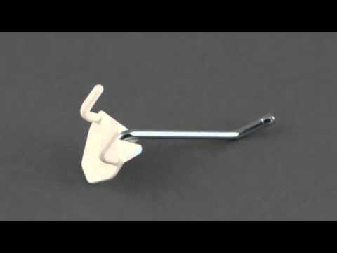 Easy Remove Pegboard and Slatwall Metal Hooks, 2", 4", 6" & 8" Display Hooks, Product Merchandising