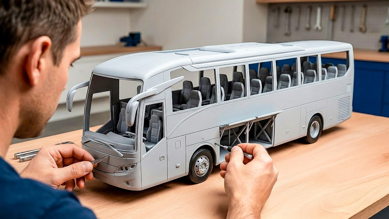 Man Builds Fully Functional Miniature Bus from PVC | Insane Start to Finish Build by @ANKCreative