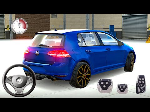 Drive For Speed Simulator - Car Driving- Wolf Golf Blue Parking City Arrive   Android GamePlay