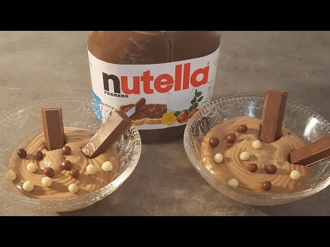 ♡♡ mousse au nutella avec seulement 2 ingrédients 😮 INCROYABLE !! ♡♡
