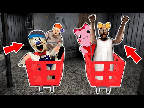 Granny, Piggy vs Grandpa, Ice Scream - super racing - funny horror school animation (p.45)