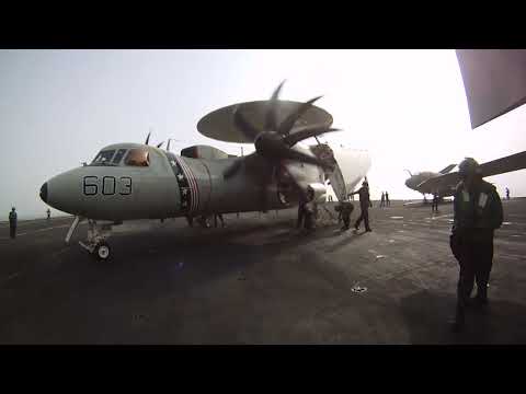 A day in the life on the flight deck of an aircraft carrier