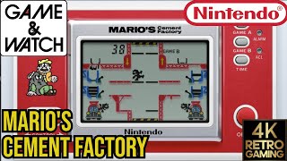 Mario's Cement Factory Game & Watch 4k Gameplay