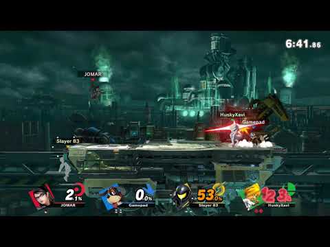 SSBU- Xavier(Mii Brawler) VS BlueHedgehogMan(Bayonetta) VS Gamepad (Duck Hunt) VS Slayer(Samus)