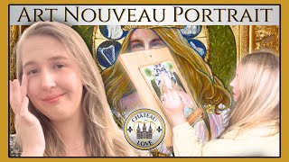 1 YEAR TIMELAPSE🌟 How I PAINT an ART NOUVEAU-Mucha-Klimt-Inspired PORTRAIT of My Daughter 🏰