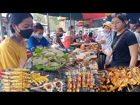 BEST Cambodian Countryside Street Food - Great Food Tour @ Oudong Resort