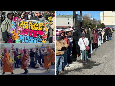 Thousands brave arctic air to witness monks' peace walk through Chesterfield: 'That was awesome'