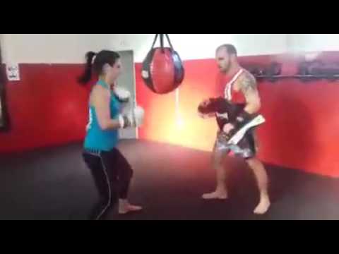 Muay Thai franca sp,T pao com a Jacky