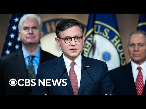 House Speaker Johnson explains why he won't force vote on Epstein resolution before recess