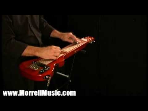 Morrell Joe Morrell Pro Series 6-String Lap Steel Guitar Transparent Blue USA image 9