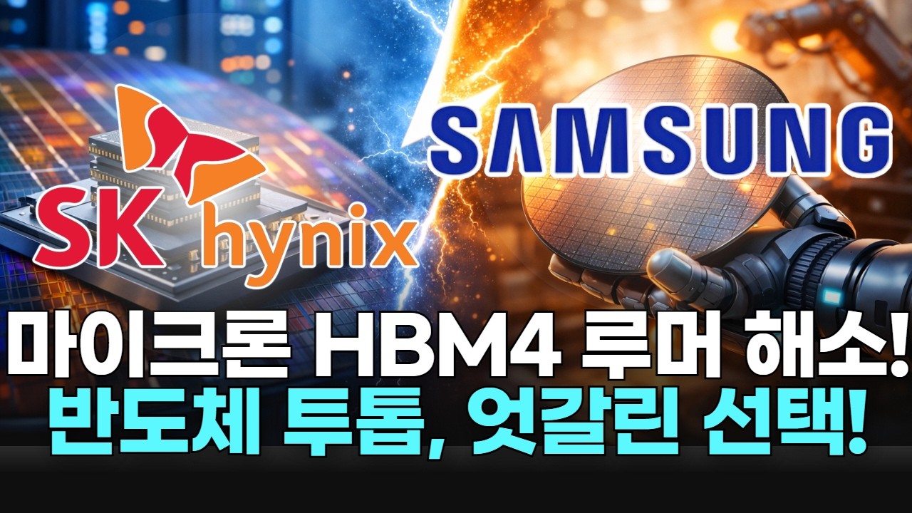 마이크론 HBM4 루머 해소! 반도체 투톱, 엇갈린 선택!