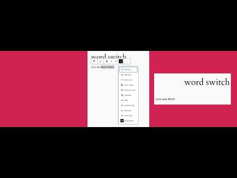 Word Switch plugin WordPress