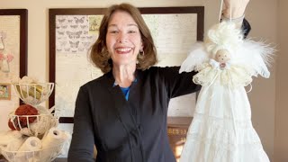 How To Make a Vintage Lace Angel Wall Hanging