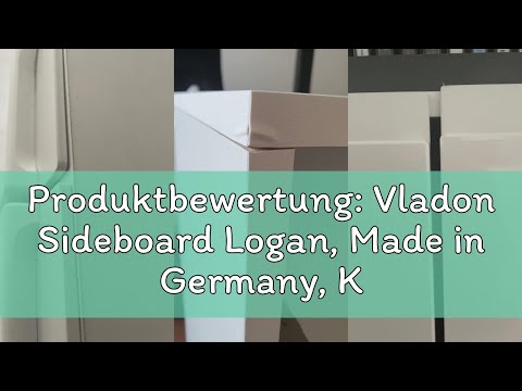 Produktbewertung: Vladon Sideboard Logan, Made in Germany, Kommode mit 2 Türen, Weiß matt/Weiß Hochg