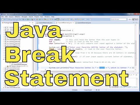 Learn Java Programming - Exercise 08x - Java Break Statement