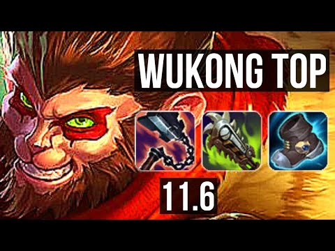 WUKONG vs SYLAS (TOP) | 1400+ games, 1.4M mastery, 9/3/11, Godlike | NA Grandmaster | v11.6