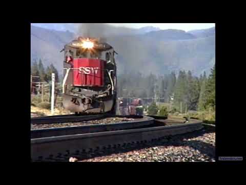 Classic Railroad Series 1157 - SSW B40-8  leading the Coast Starlight at Black Butte early 1990's