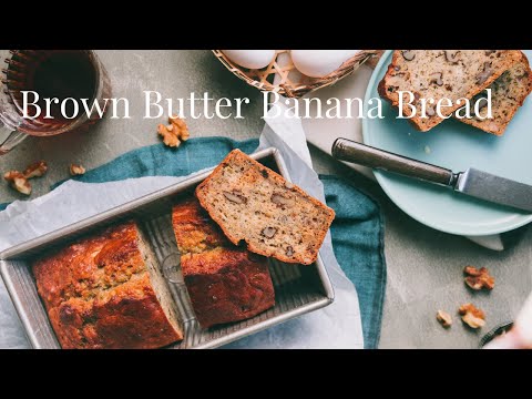EASY Brown Butter Banana Bread - Baking [ASMR] | Breakfast Recipe