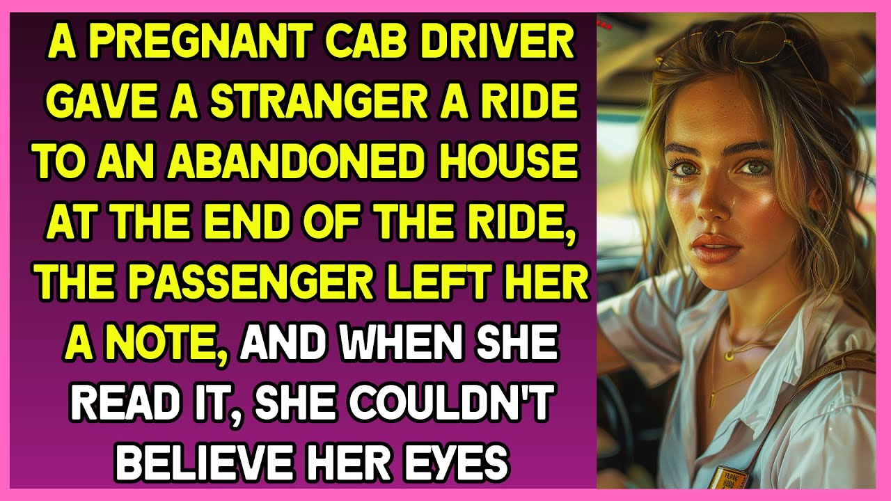 A pregnant cab driver gave a stranger a ride to an abandoned house and heard strange words from her