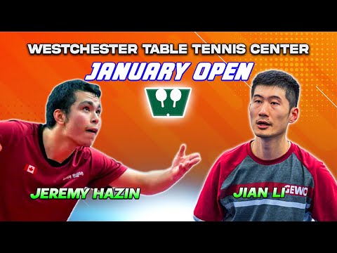 Jian Li Vs Jeremy Hazin Table Tennis Center January 2023 Open Semi Finals HD!