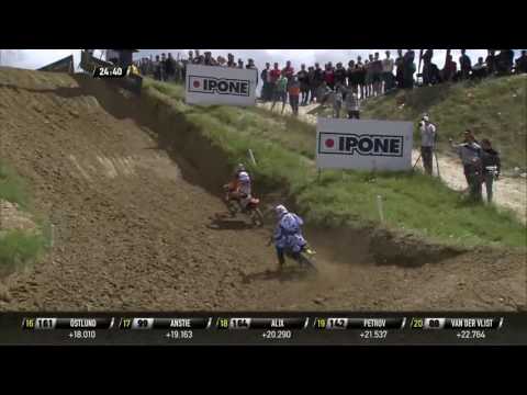 Jeffrey Herlings passes Benoit Paturel MXGP of Spain MX2 Race 2 - motocross 2016