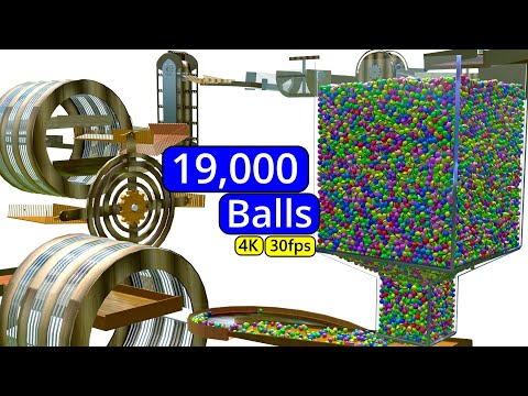 19,000 Colorful Balls Marble Run Loop animation V8 | #marblerun #marblerace #blendercycles