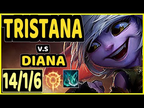 EVROT (TRISTANA) vs DIANA - 14/1/6 KDA MID CHALLENGER GAMEPLAY - BR