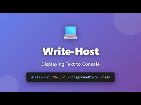 Powershell Write To Console
