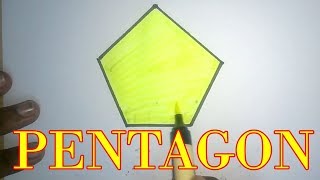 How to Draw a Pentagon | Learn Shapes | How to draw Shapes for kids