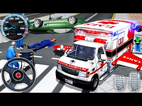 Flying Ambulance Emergency Drive - Multilevel City Rescue Car Simulator - Android GamePlay #2