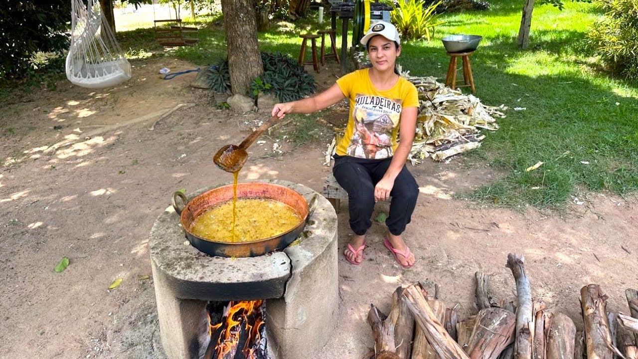 Um tacho de cobre e um sonho: fazer açúcar em casa. será que deu certo?