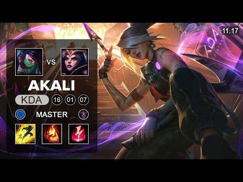 Akali Mid vs LeBlanc - EUW Master Patch 11.17
