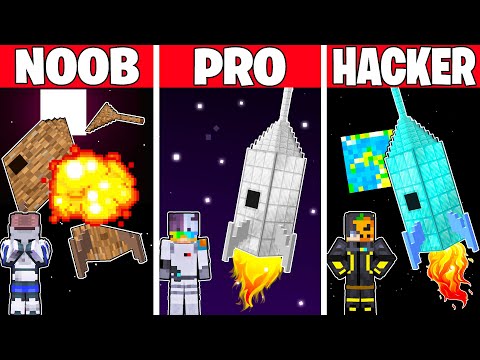 EPIC SPACE BATTLE: NOOB vs PRO vs HACKER - Minecraft