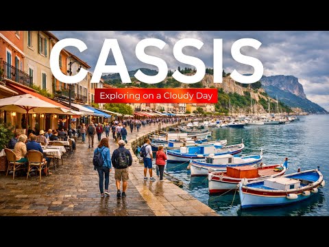 Cloudy Day in CASSIS  | Relaxing Walk in the Rose Capital of France | 4K Walking Tour