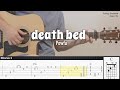 (FREE TAB) death bed - Powfu ft. beabadoobee  | Fingerstyle Guitar | TAB + Chords