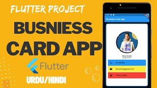 Business Card App in Flutter || Flutter projects Hindi/Urdu