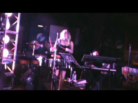 Leslie Lugo singing her cumbia  El Nirichin  & Playing Timbales LIVE 4 KXTN Event 5-6-10