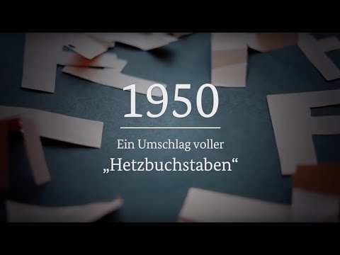 40 Dinge: 1950 - Ein Umschlag voller "Hetzbuchstaben"