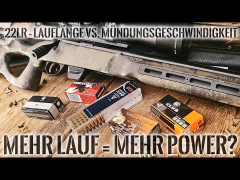 .22lr – Lauflänge vs. Mündungsgeschwindigkeit: Mehr Lauf = mehr Power?