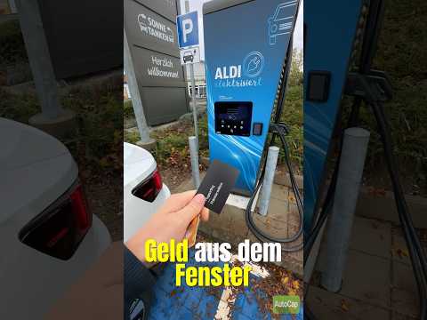 Achtung an der Aldi-Ladesäule!￼ #elektroauto #aldi  #shorts