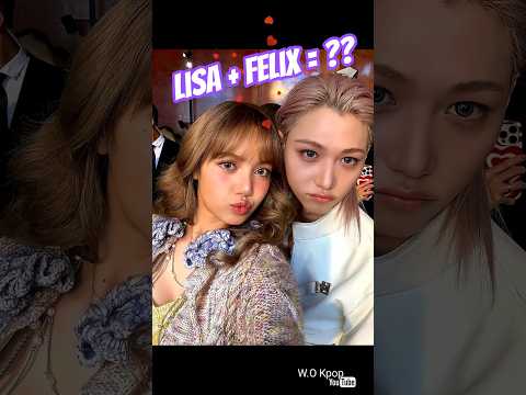 When Lisa sees her bestie 🥰 #lisa #felix #blackpink #straykids #shorts